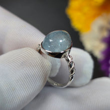 Load image into Gallery viewer, Aquamarine Ring (Adjustable) – 海蓝宝可调节戒指
