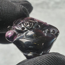 Load image into Gallery viewer, Purple Tourmaline Bat &amp; Ingot Carving – Blessings &amp; Wealth Attraction
