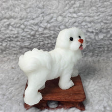 Load image into Gallery viewer, Afghanistan White Jade Maltese Carving Display (Hand-Carved)
