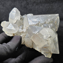 Load image into Gallery viewer, Specular Hematite in Quartz (Madagascar) – 马达加斯加镜铁矿共生白水晶矿标
