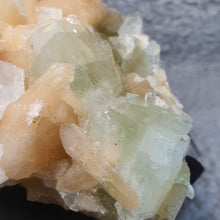 Load image into Gallery viewer, Green Apophyllite with Stilbite – Heart Healing, Calm Clarity &amp; Gentle Abundance
