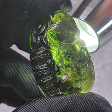 Load image into Gallery viewer, Green Tourmaline Wealth Toad, Shou Tao, Ruyi &amp; Coin Carving – Prosperity, Longevity &amp; Fulfilment
