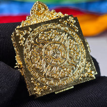 Load image into Gallery viewer, Hand-Drawn Tibetan Zashi Lhamo Pendant (Orange) – 手绘藏传橙色扎基拉姆吊坠
