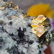 Load image into Gallery viewer, Chalcopyrite, Sphalerite &amp; Quartz Specimen – 黄铜矿闪锌矿共生石英矿物标本
