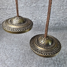 Load image into Gallery viewer, Tibetan Tingsha Cymbals (Carvings) – Traditional Meditation Bells / removes negative energy
