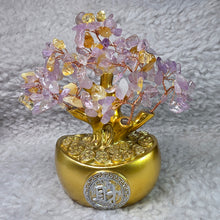 Load image into Gallery viewer, Citrine &amp; Amethyst Wealth Ingot Tree – Prosperity, Abundance &amp; High-Vibration Energy

