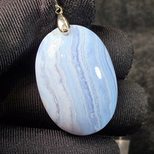 Load image into Gallery viewer, Blue Lace Agate Pendant – 蓝纹玛瑙吊坠
