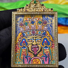 Load image into Gallery viewer, Hand-Drawn Tibetan Zashi Lhamo Pendant (Big Blue) – 手绘藏传大号蓝色扎基拉姆吊坠
