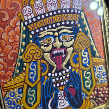 Load image into Gallery viewer, Hand-Drawn Tibetan Zashi Lhamo Pendant (Big Orange) – 手绘藏传大号橙色扎基拉姆吊坠
