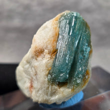 Load image into Gallery viewer, Paraiba Tourmaline with Matrix Specimen – Rare Neon Energy &amp; Collector Mineral
