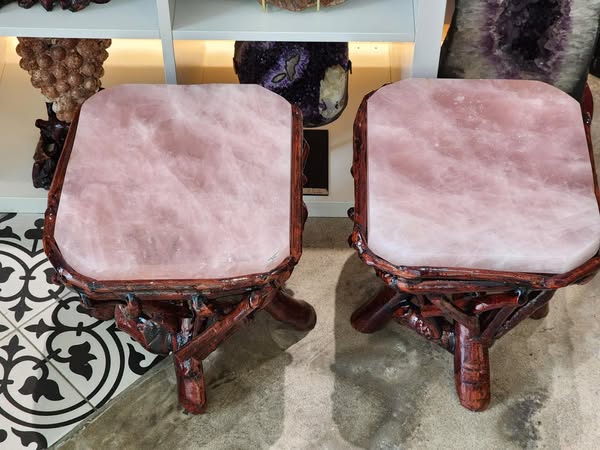 Rose Quartz Stool