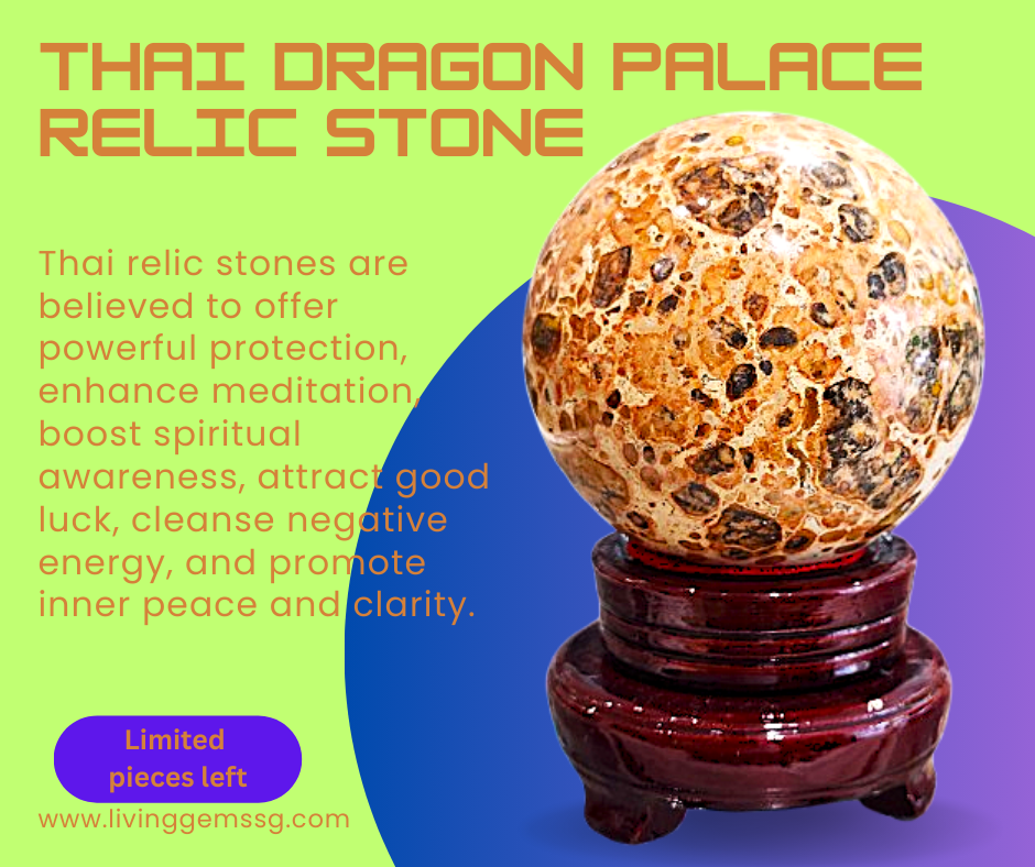 ✨ Thai Dragon Palace Relic Stone - Attract Abundance with 财宝舍利 ✨
