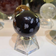 Load image into Gallery viewer, Snowflake Obsidian Sphere

